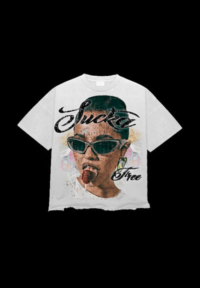 Sucka Free Heavyweight tee White & Black